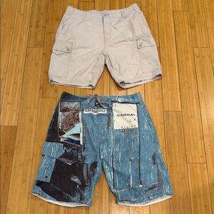 Cabral Board-shorts and Nautica Khaki Cargo Shorts 2 short Lot size 34